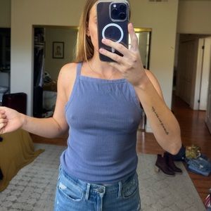 Free People Blue Tank